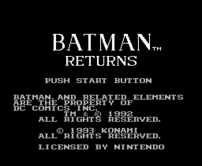 Batman Returns Title